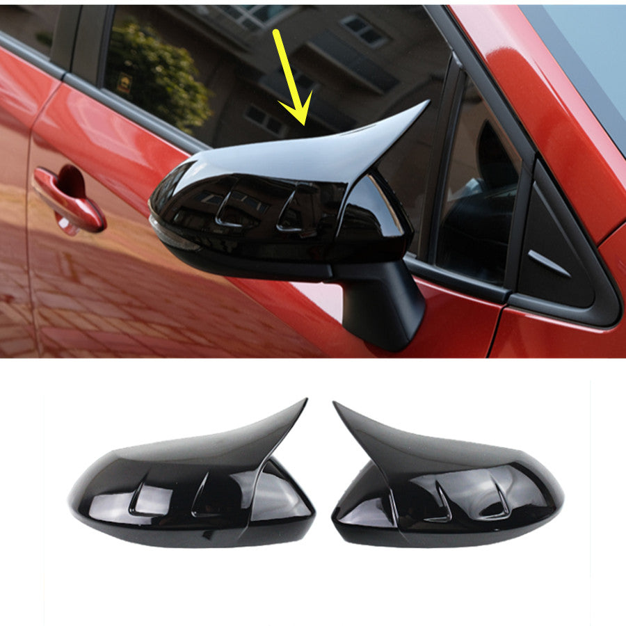 For 2020-2023 for Toyota GR for Corolla Glossy Black Style OX Horn Rearview Mirror Cover