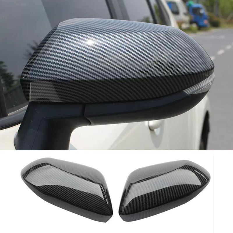 2X Carbon Fiber Look Door Rearview Mirror Cover Trim for Toyota for Corolla 19-2024