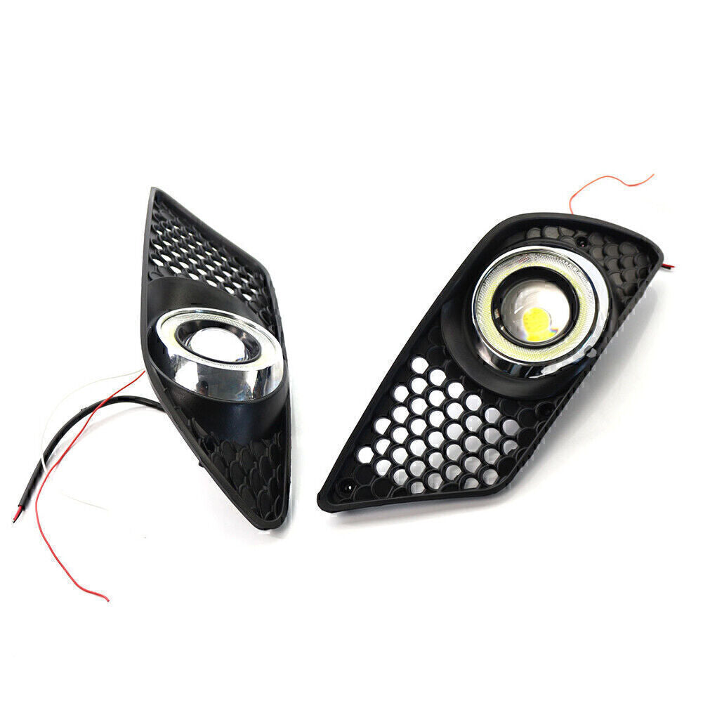 Pair Front Bumper Fog Light Grill With Light for Mercedes C-Class W204 2008-2010