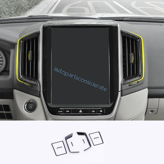 for Toyota for Land Cruiser 2016-2021 Black Middle Console AC LR Air Vent Trim 8PCS
