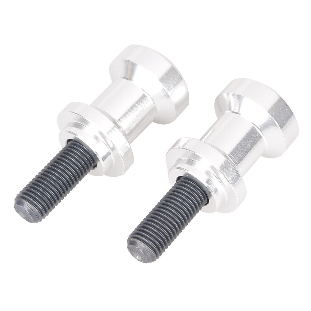 Pair 10mm Silver Swingarm Spools Sliders for KAWASAKI Z750S/R Z1000 ZX-6R ZX-10R