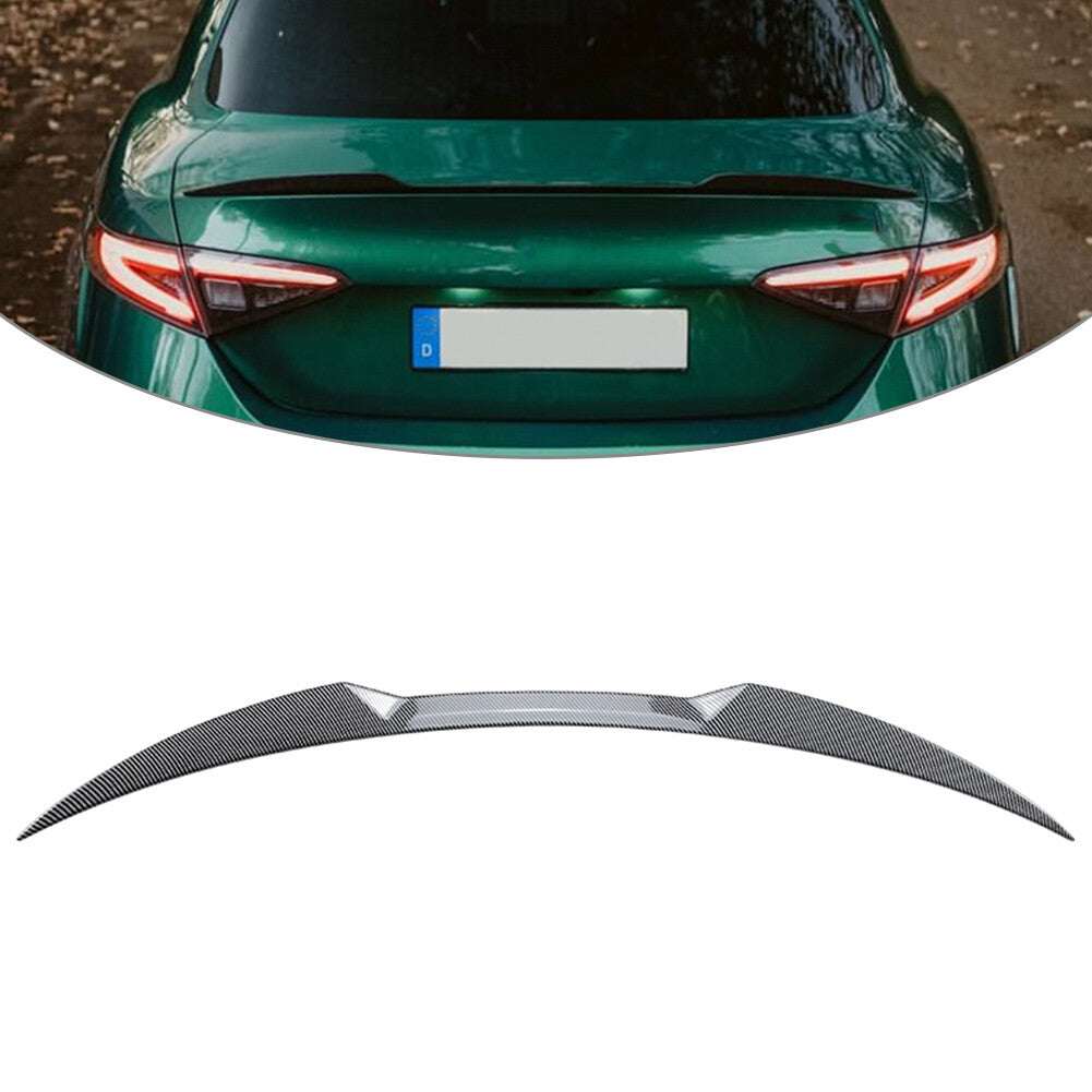 Rear Trunk Spoiler Wing Carbon Fiber Black for Alfa Romeo Giulia 2015-2023