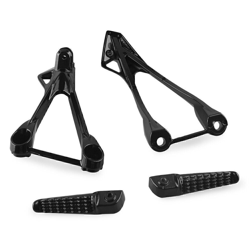Rear Passenger Footrest Brackets Black for Kawasaki ZX6R 2005-2008 ZX636
