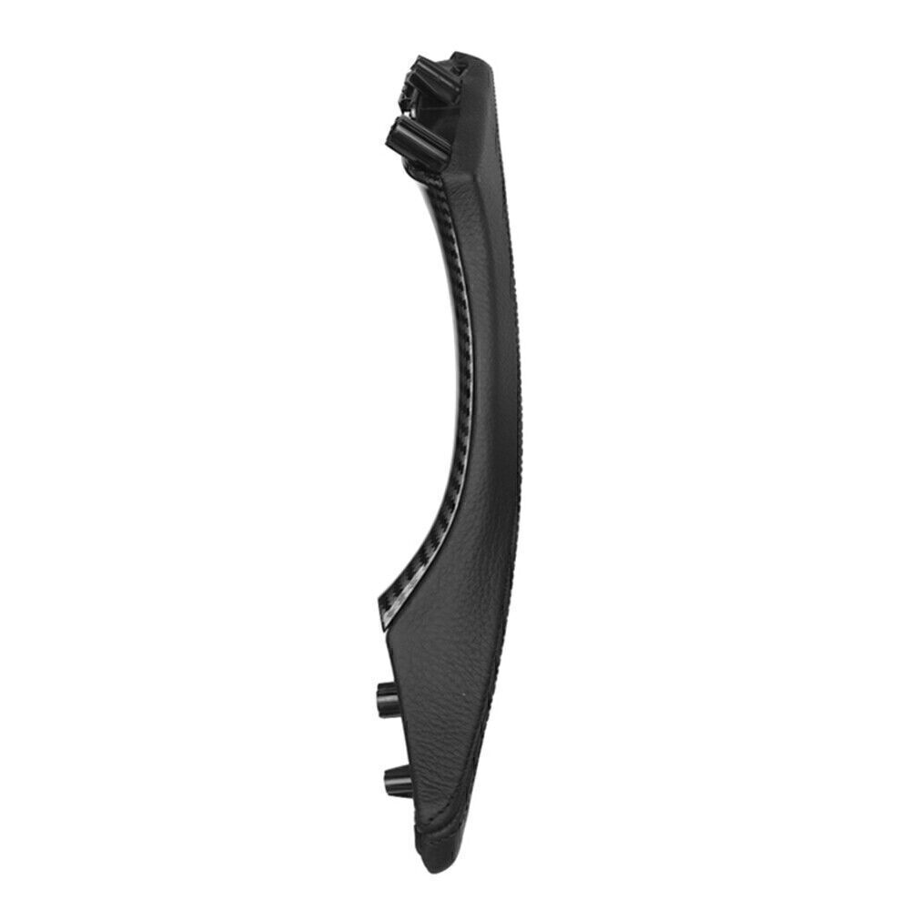 1x Left Side Leather Door Trim Pull Handle Fit for BMW 5 series F10 F11 Carbon Fiber