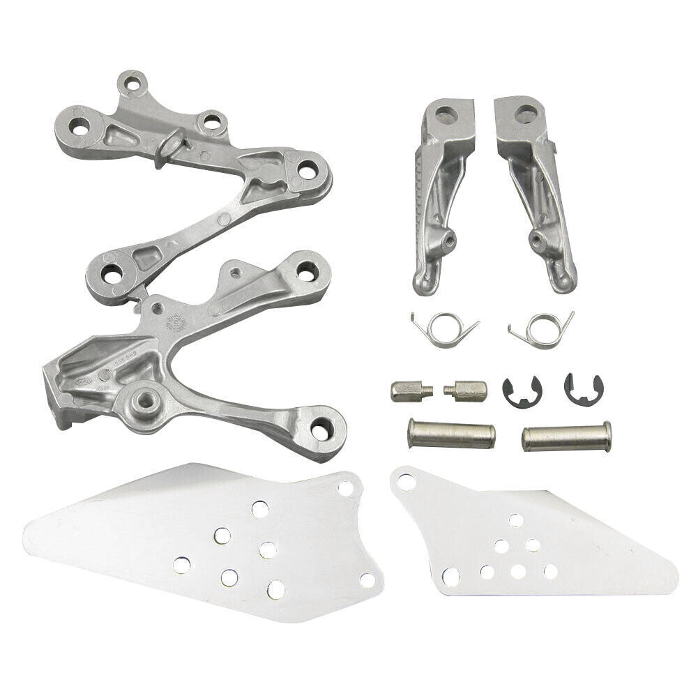 for KAWASAKI ZX6R 2009 2010 2011 Front Footrest Foot Pegs Pedals Chrome Aluminum
