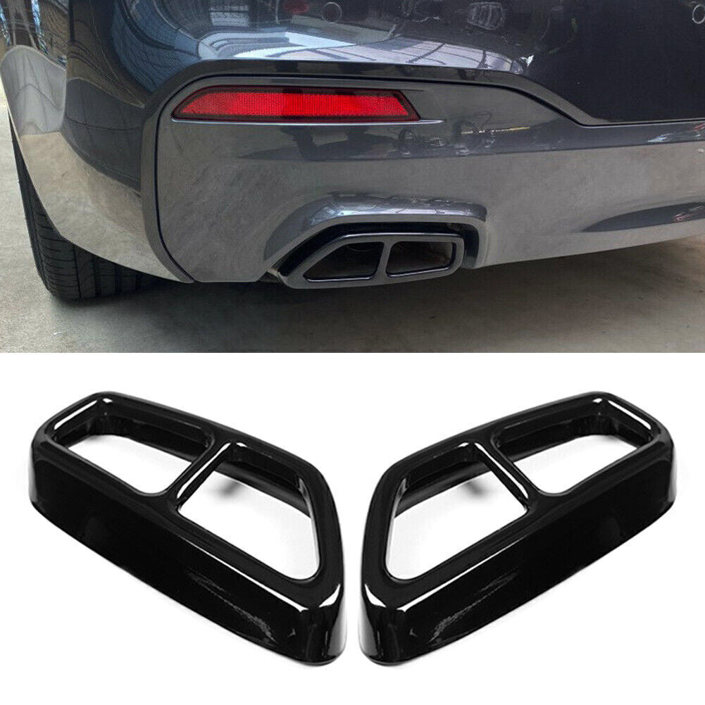 Exhaust Muffler Pipe Tip Tailpipe Cover Trim Fit for BMW 5 Series G30 G31 2017 18 cl
