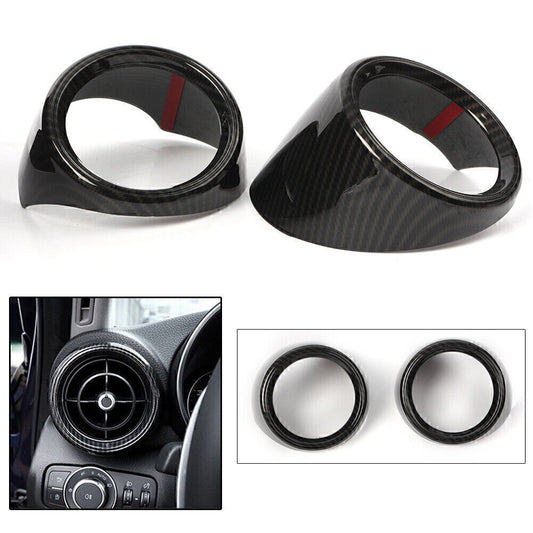 Carbon Fiber Style Dashboard Air Vent Frame Fit for Alfa Romeo Giulia 2017-2018