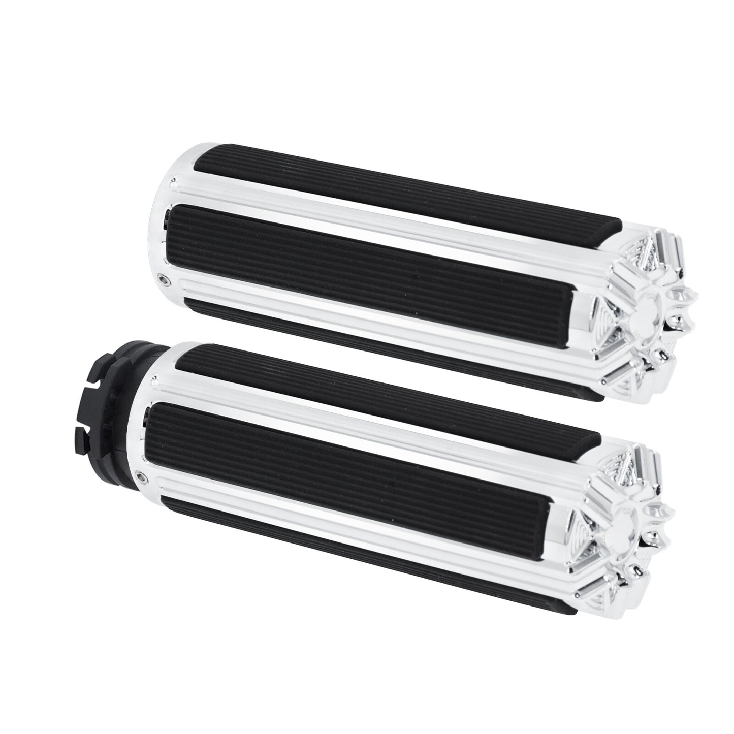 1 Chrome Motorcycle Hand Grips Fits For Dyna 96-17 Softail 95-15 Touring 96-07