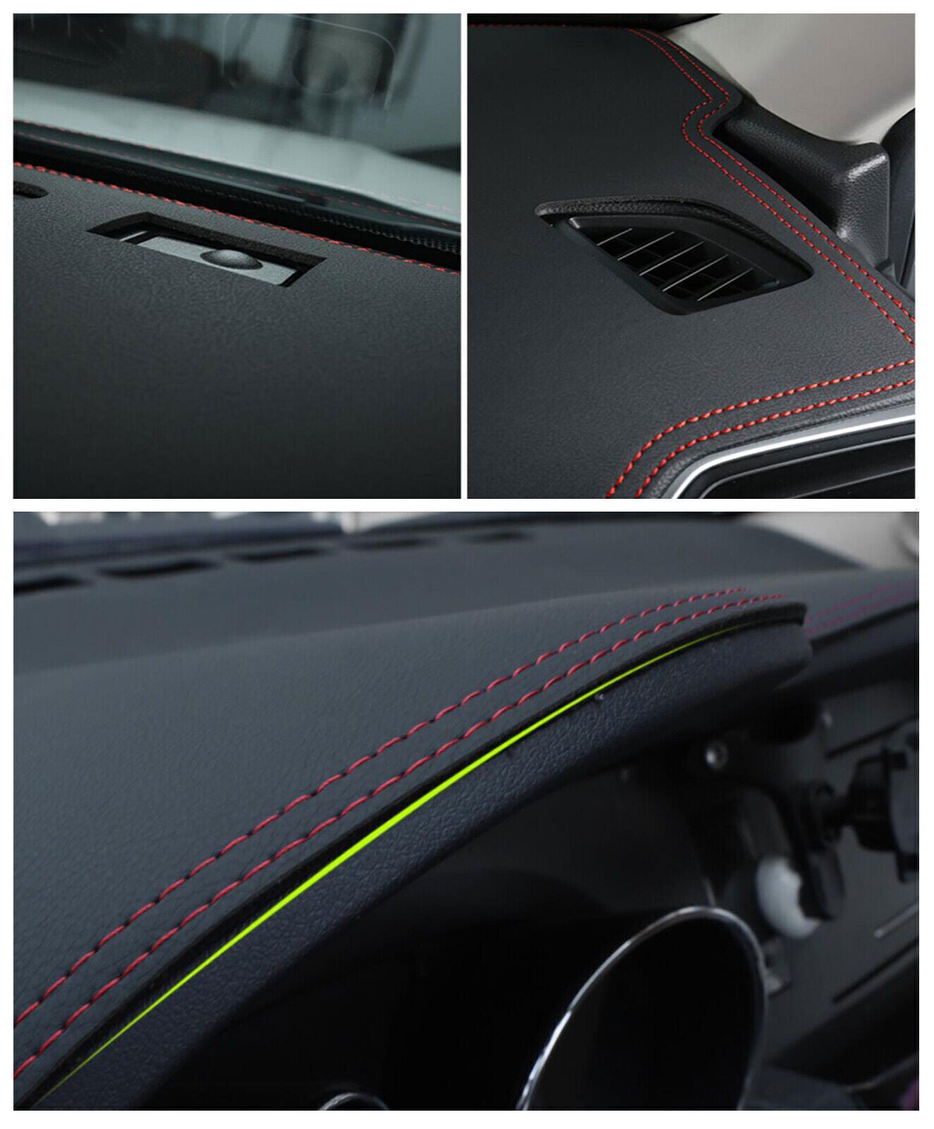 PU leather Dashboard Dash Mat Non-slip DashMat Pad For M- for Benz S-Class 2021-2024
