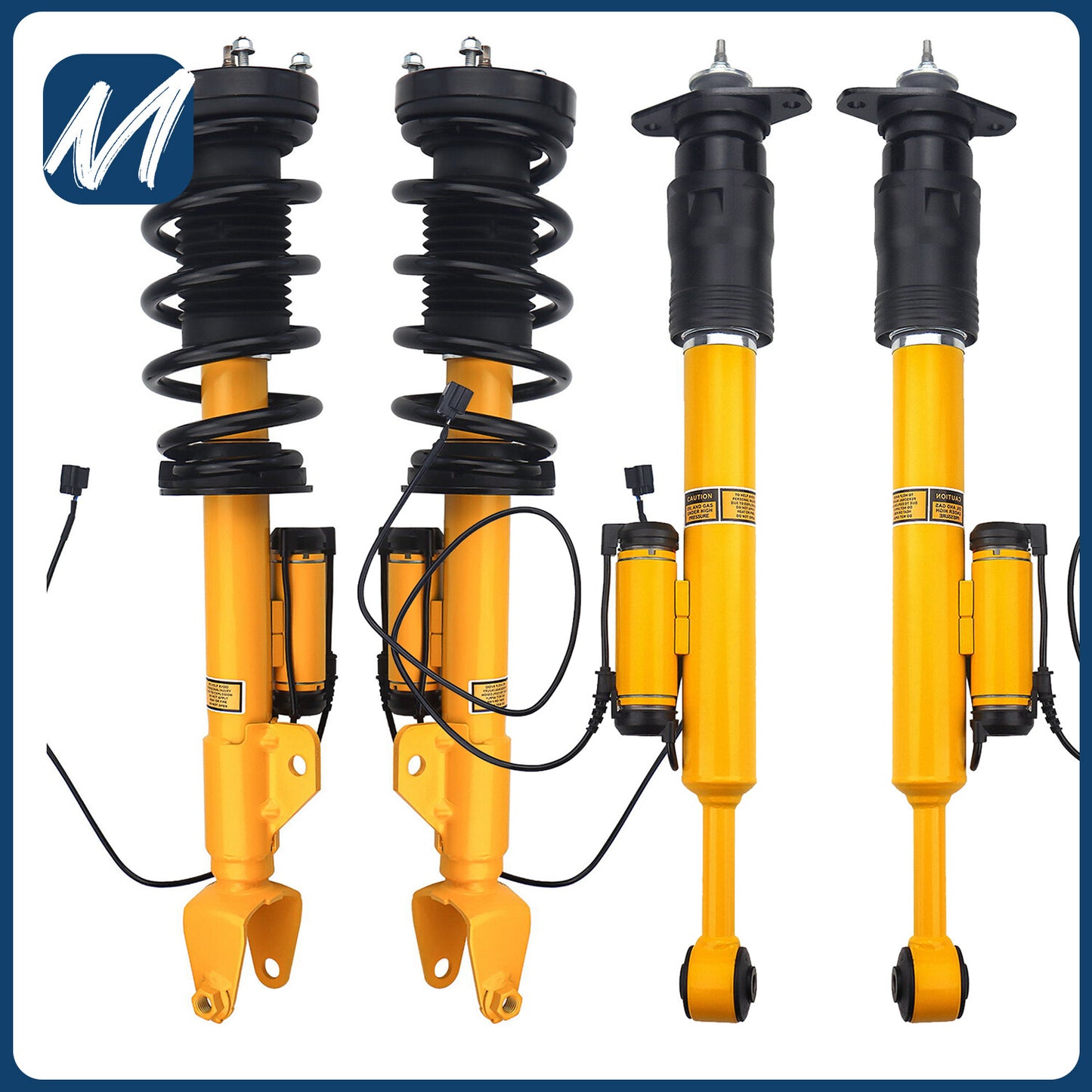 Four front and rear shock absorbers adaptive fit for Infiniti Q50 Q60 Sport RWD 2016-2024