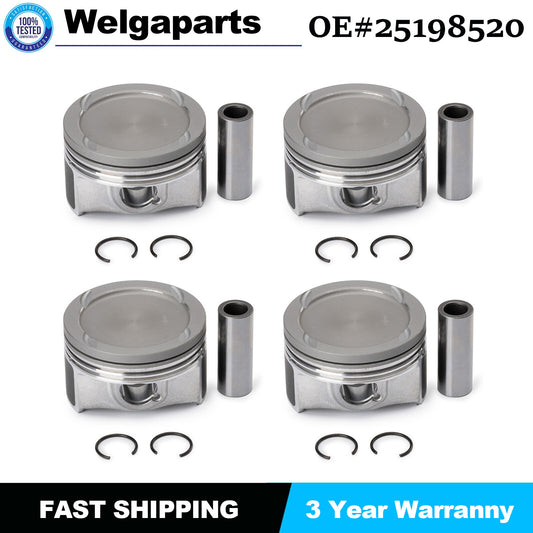 4PCS Pistons  Rings Kit Fit for CHEVY for CRUZE SONIC TRAX ENCORE 1.4L 25198520