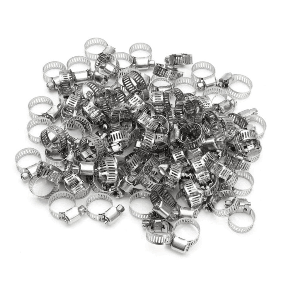 55x Stainless Steel Adjustable Drive Hose Clamps Fuel Line Worm Clips 3/4-1