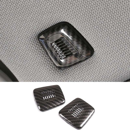 Carbon Fiber Decoration Cover Car Top Roof Speaker ABS for BMW X5 X6 2014-2018