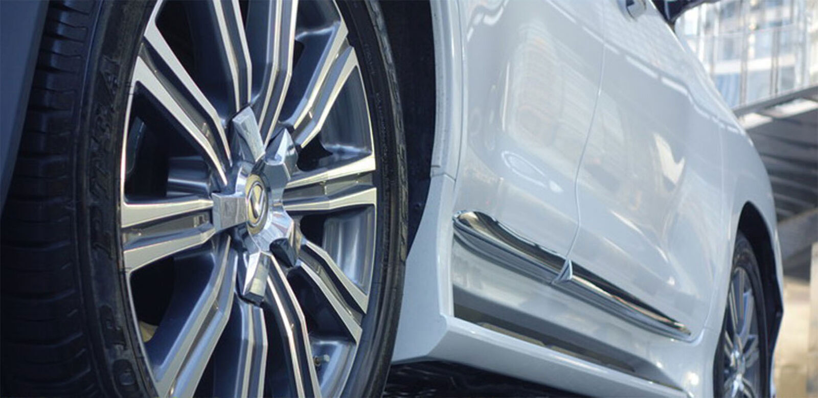 for Lexus LX570 2016-2021 Chrome Body Side Door Overlay Guard Cover Molding Trim