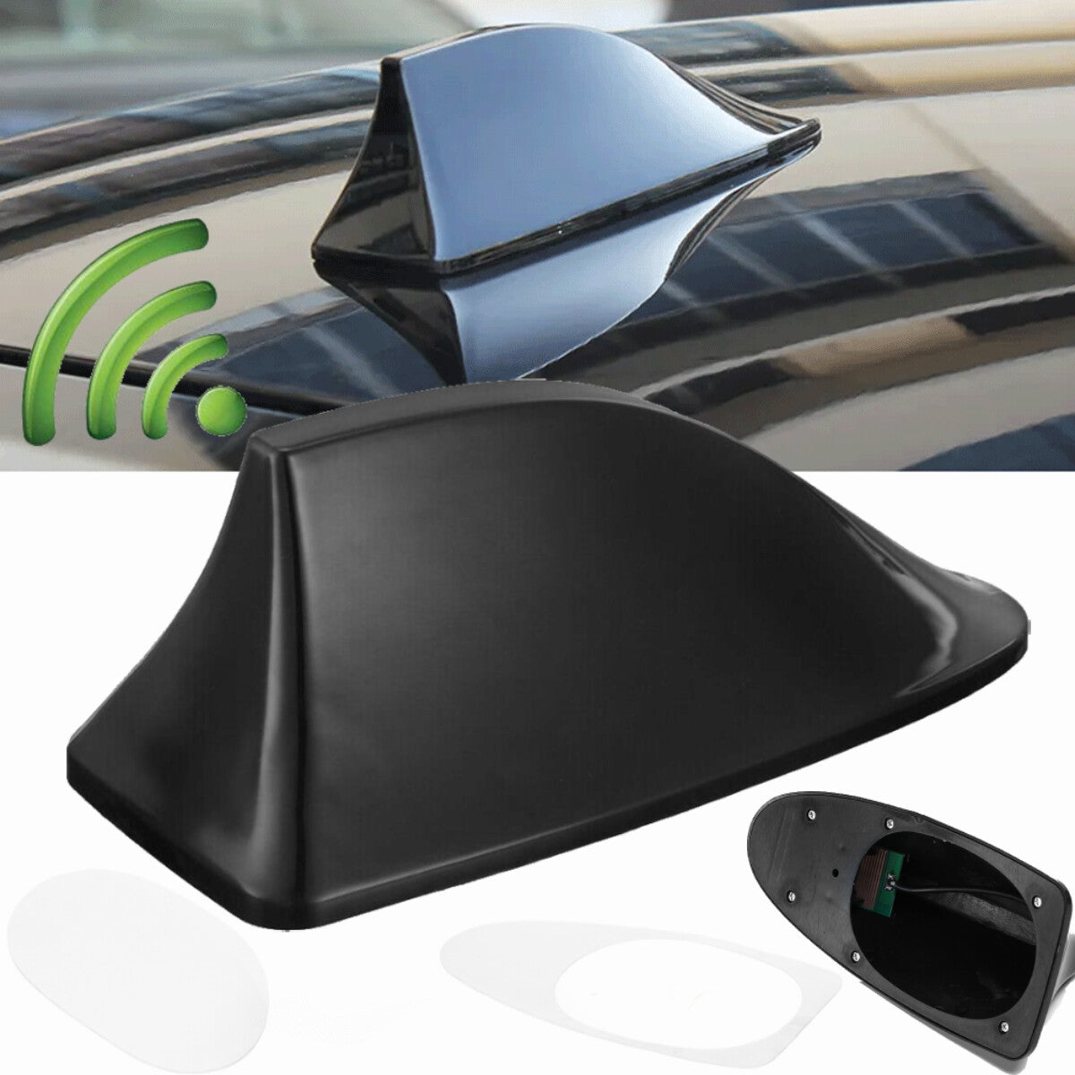 BLACK Shark Fin Car Roof Antenna Radio FM/AM Signal Aerial Accessories Universal