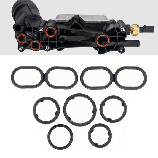 Black Rubber Oil Cooler Gasket Rings for Dodge for Jeep for Chrysler Set Of 7