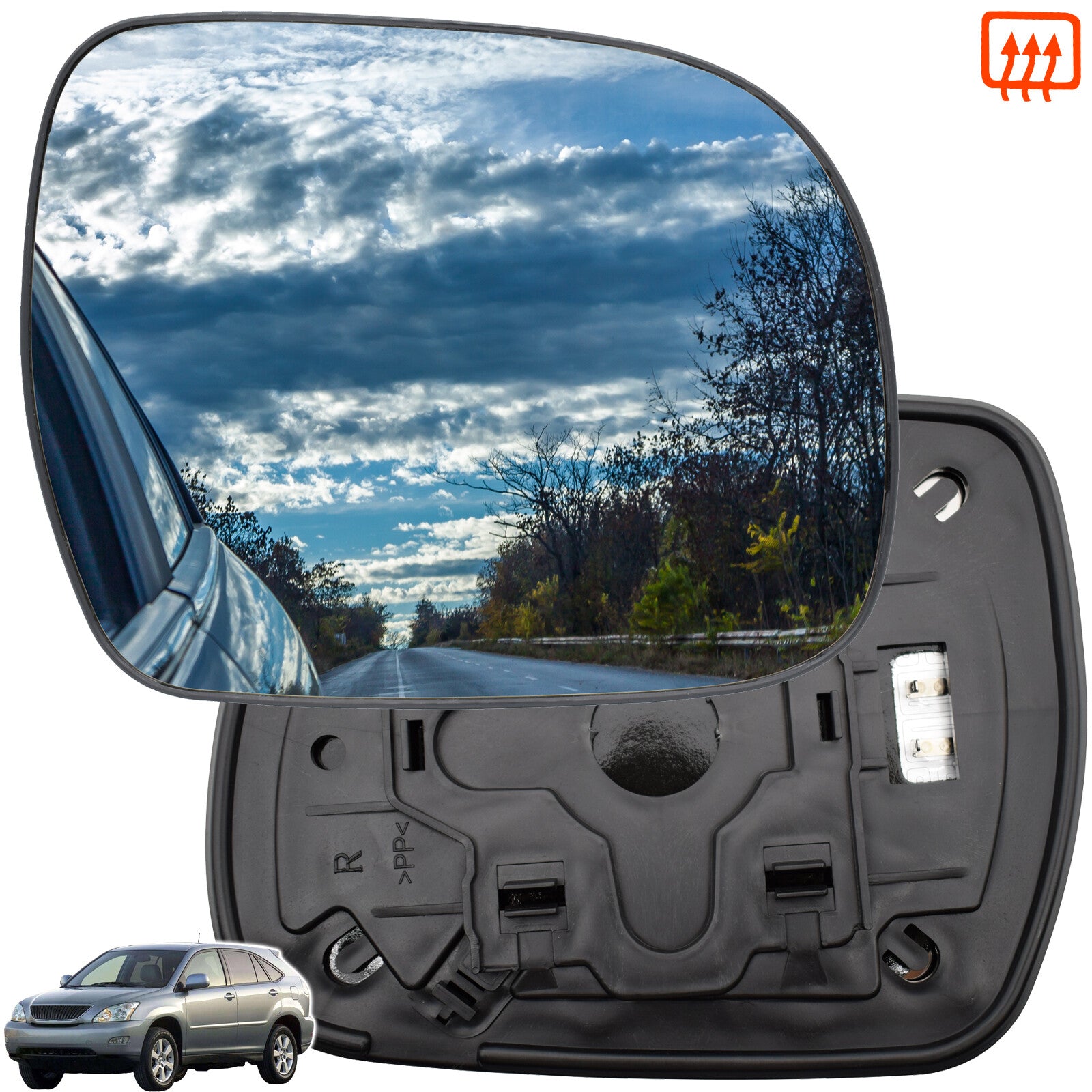 for Lexus RX RX300 330 400 H XU30 2003-2008 Right Mirror Glass Heated Convex