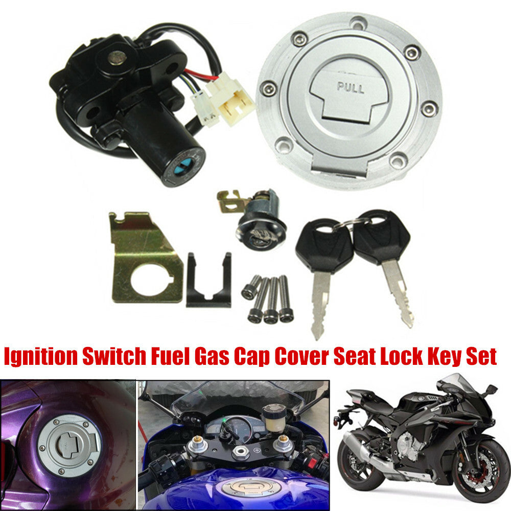 Durable Ignition Switch Fuel Gas Cap Cover for Seat LocK Key Kit For Motorcycle