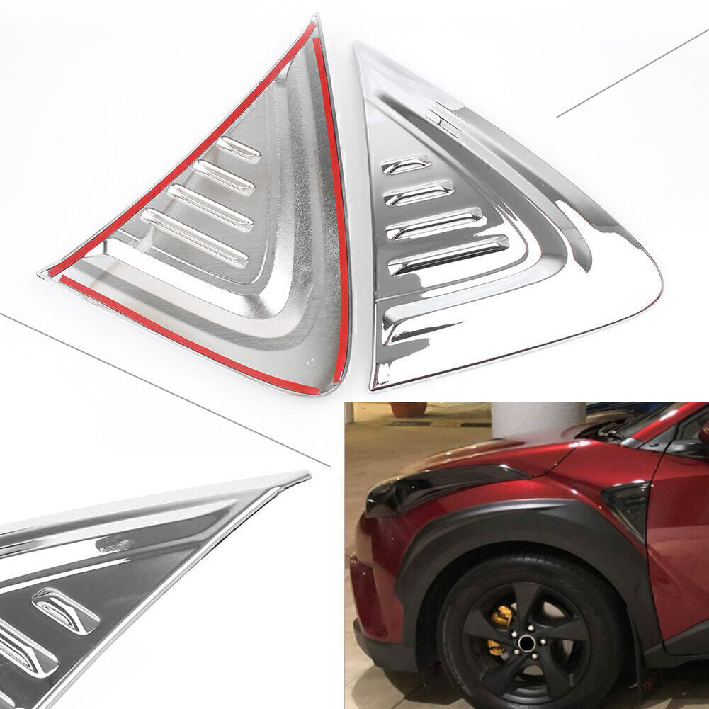 ABS Car Side Fender Air Vent Cover Trim Chrome for Toyota CHR C-HR 2016-2018 17