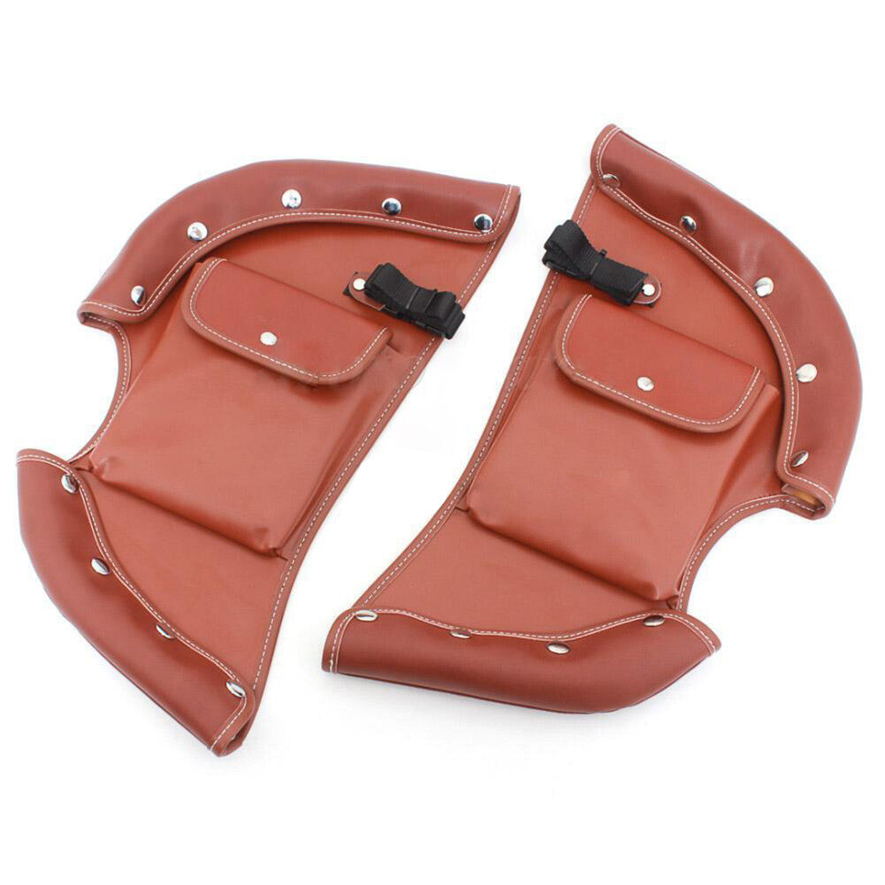 Brown Soft Lowers Chaps Engine Guard Cover Leg Warmer For Indian 2014-2022