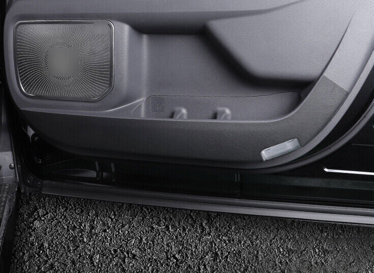 Black PU Leather Inner Door Anti-Kick Panel Cover Trim for Toyota for Sienna 2021-24
