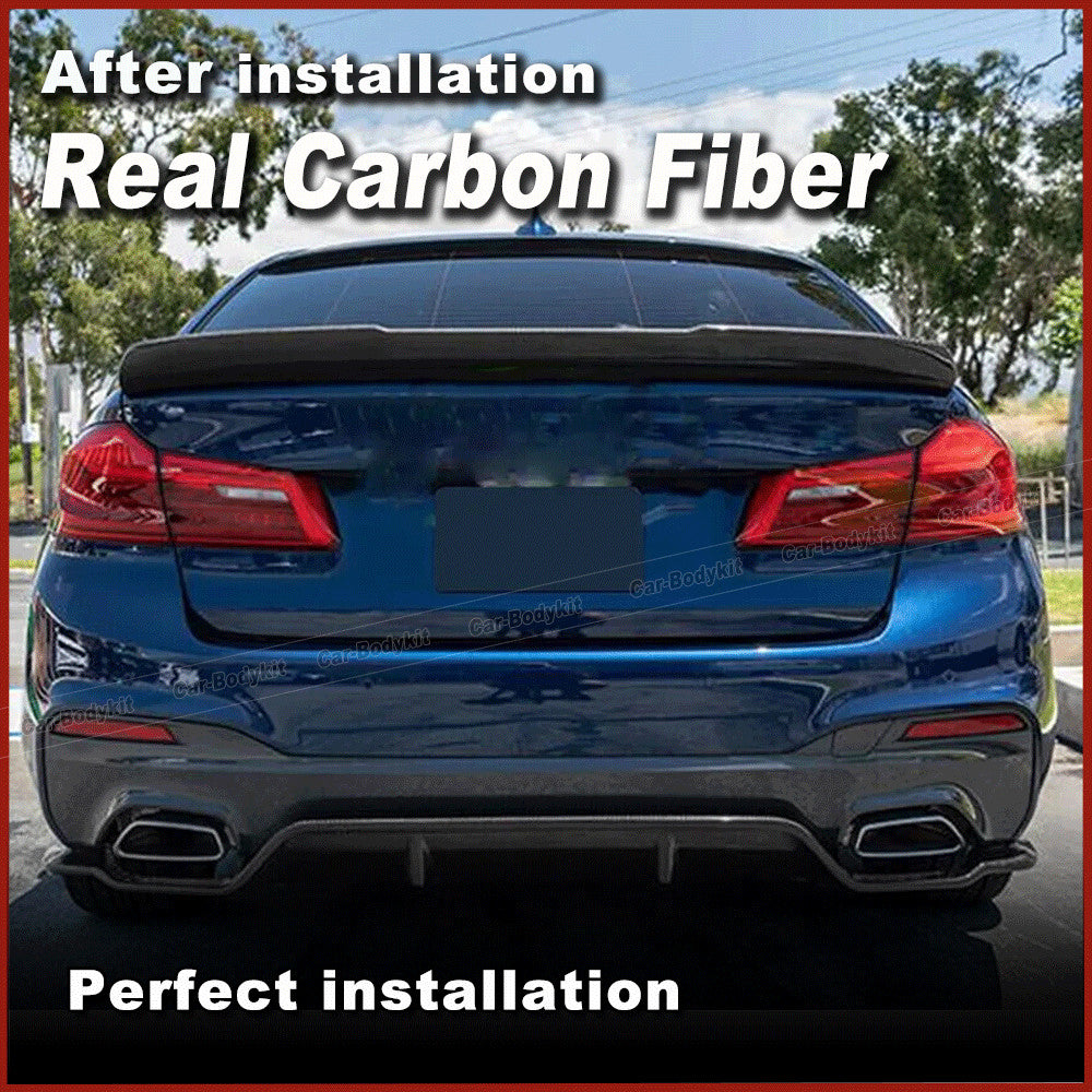 for BMW G30 G38 540i M Sport 17-20 Gloss Black Rear Bumper Diffuser Lip Spoiler