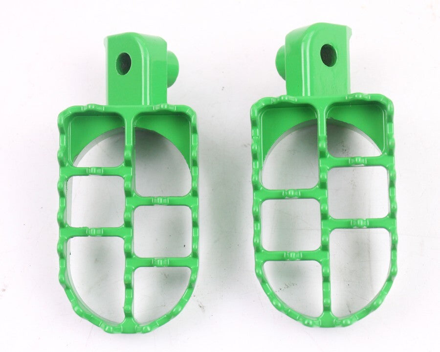 Green Foot Pegs For 1987-2013 for Kawasaki KLR 650 KLR650 Bikes Footrests Footpegs