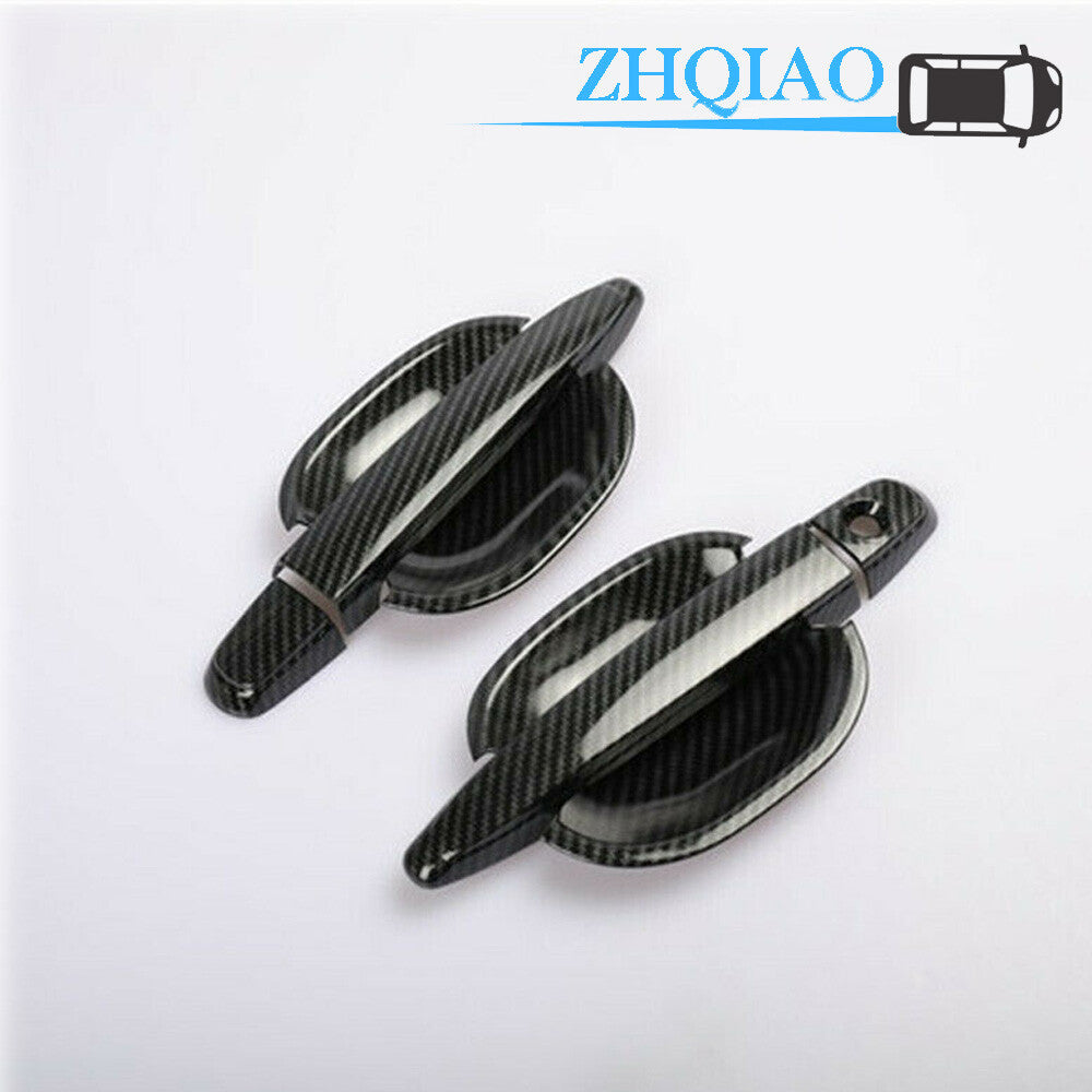 Carbon Fiber Printed Door Handle Bowl Cover Trim Fit for Toyota Highlander 2009-2014