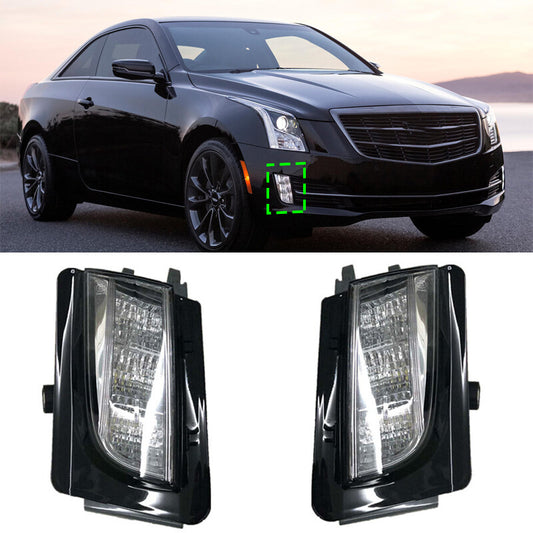 Pair for Cadillac ATSL 2013-2019 Front Fog Light Daytime Running Lights