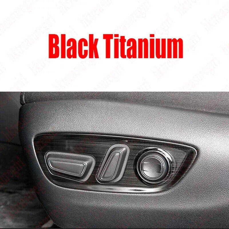 1X for Toyota RAV4 2019-2024 Black Titanium for Seat Adjust Handle Button Panel Trim