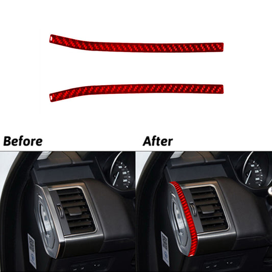 Red Carbon Fiber Dash Air Vent Strip Cover Trim For Land for Range Rover Sport 14-17