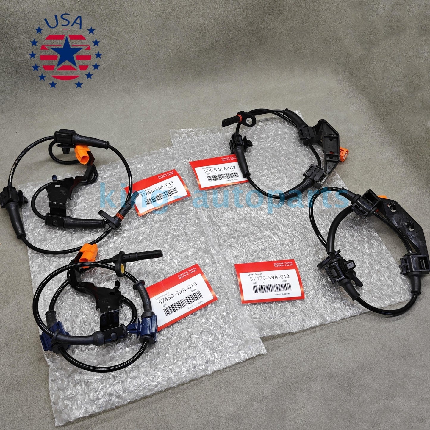 4PCS ABS Wheel Speed Sensor Front Rear Left Right for Honda CR-V 2002-2006