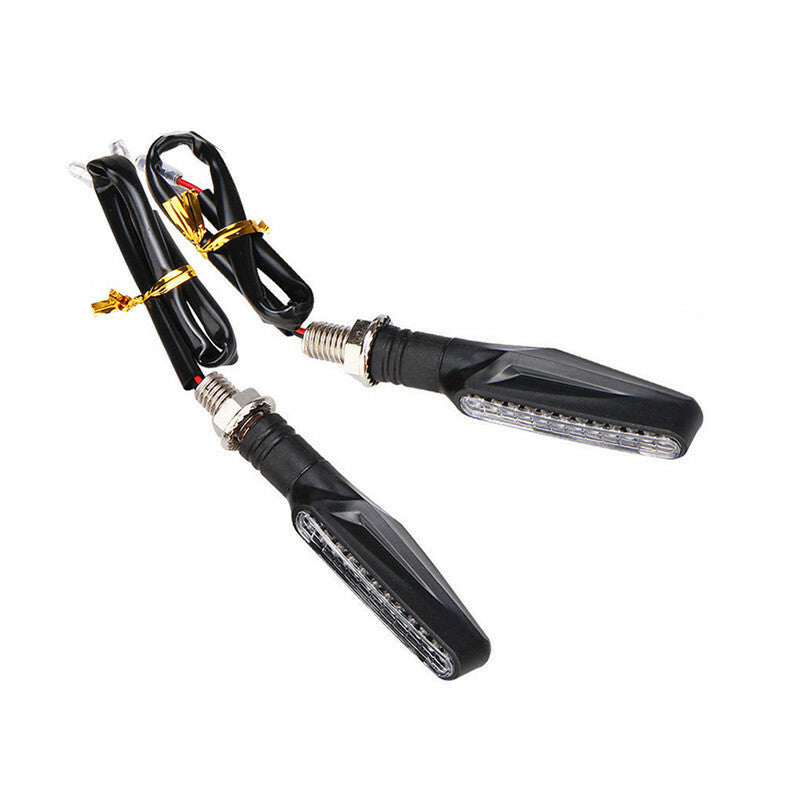 Motorcycle Turn Signal Universal 9 Led Indicators Light Amber Yellow Flash Lamp