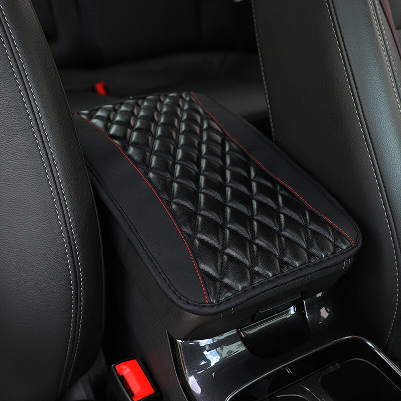 Car Armrest Pad Cover Center Console Box Support Mat Protector Interior Leather