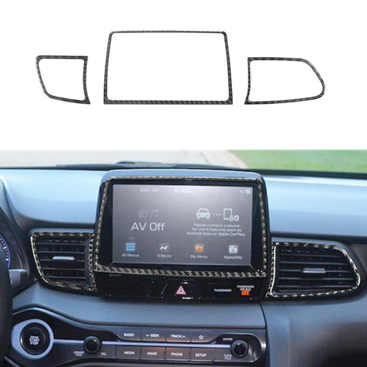 Carbon Fiber LCD Vent Frame Trim Cover for Hyundai for Veloster JS 2019-22