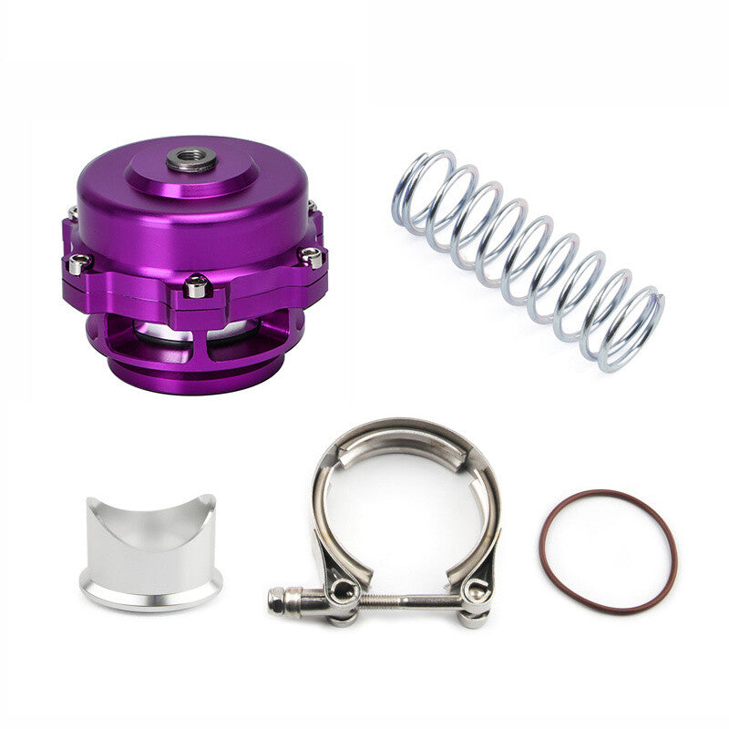 Universal 50mm Purple Blow Off Valve BOV + V-band Clamp Aluminum Flange Spring