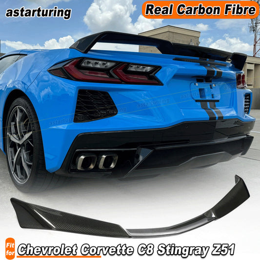 for Chevrolet for Corvette C8 Stingray Z51 REAL CARBON Rear Trunk Spoiler High Wing