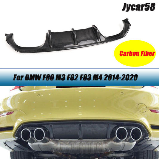 Fit for BMW F80 M3 F82 F83 M4 14-20 Rear Bumper Diffuser Lip Guard Carbon Fiber