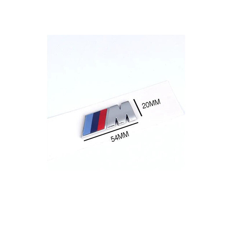 for BMW Silver Trunk Emblem M4 Small Lettering Decal Badge Set