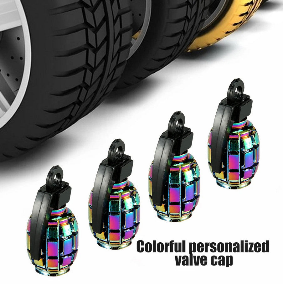 4-piece car tire valve cover rod air dust cover black punitive skull for Subaru for Saab