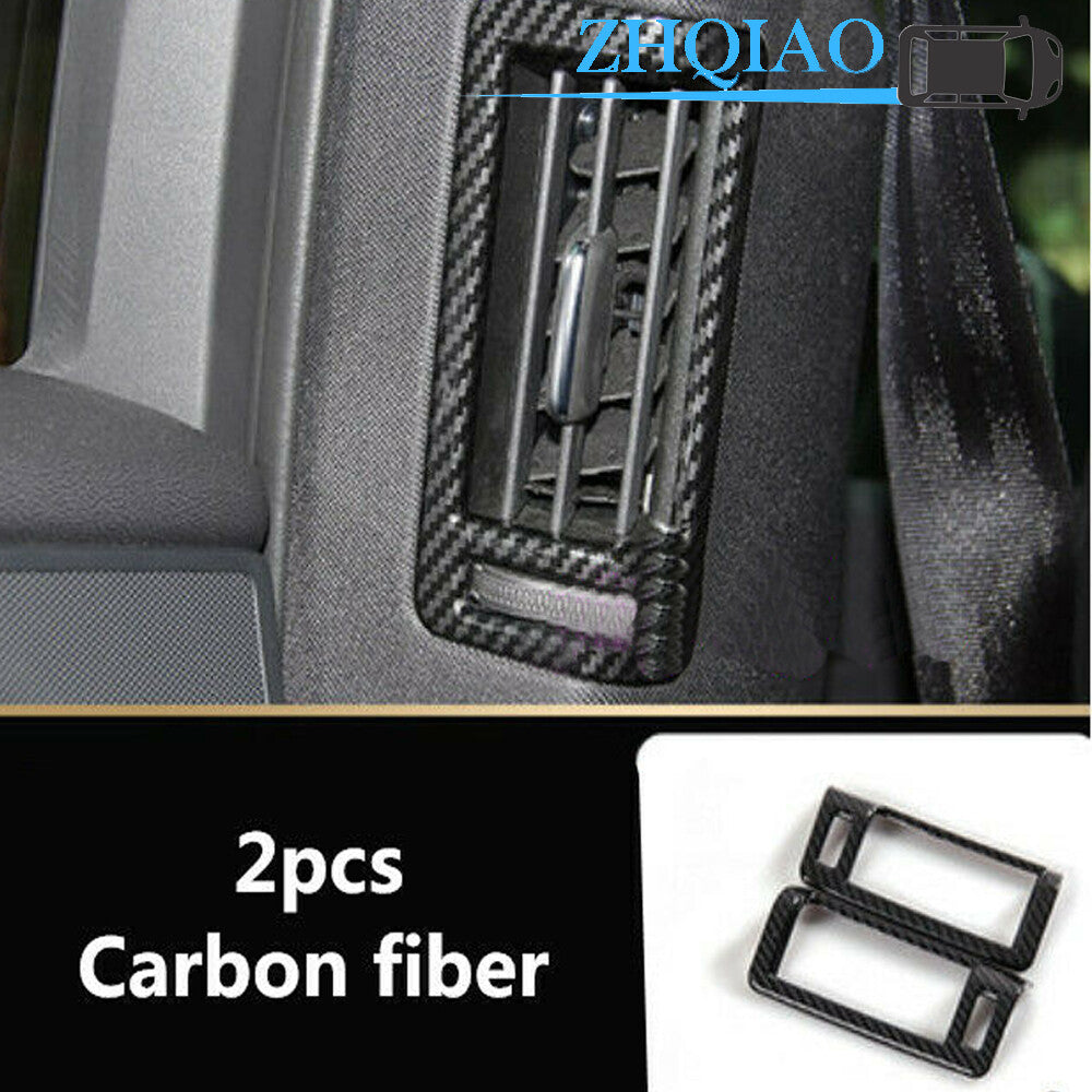 Carbon fiber Indoor B pillar Air Vent Outlet Cover Trim Fit for Volvo XC60 2018 2019