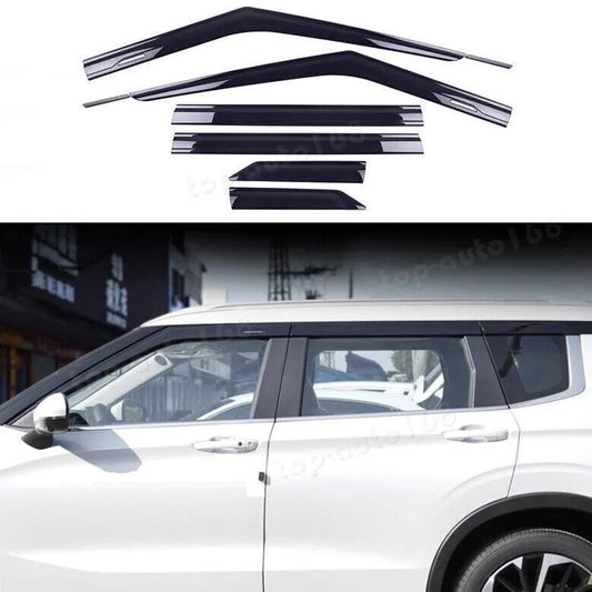 for Mitsubishi Outlander 2022-24 Black Window Visor Sun Rain Deflector Guard Set