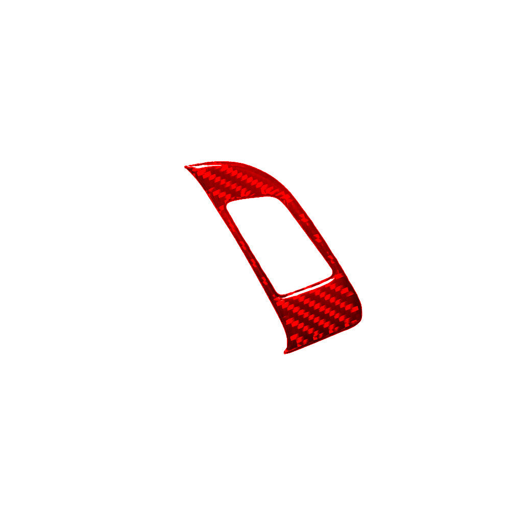 Red Double Flashing Lamp Button Trim Cover Carbon Fiber for Audi Q5 2009-2017