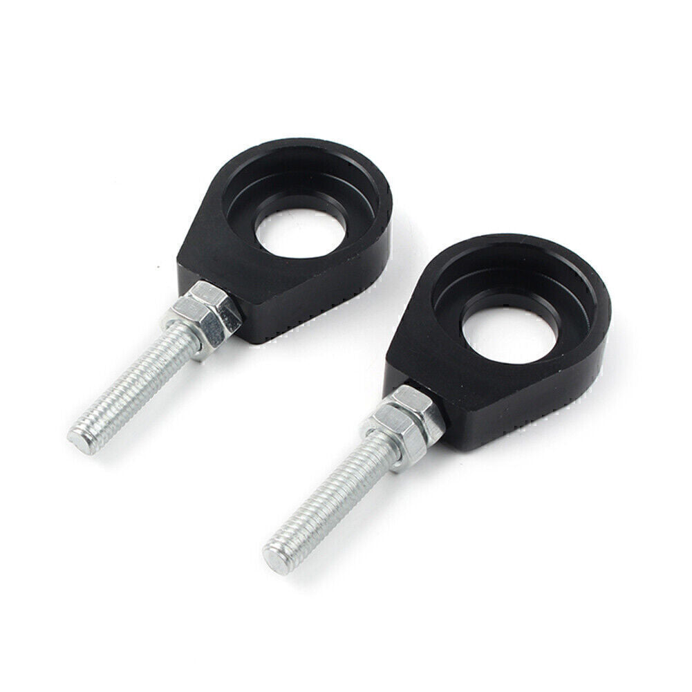 2x Black 15mm Chain Adjuster Tensioner Block Fit Dirt Bike Quad ATV CRF50 SSR