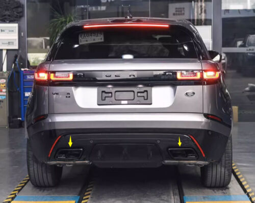 for Range Rover Velar 2018-2023 Rear Tail Exhaust Muffler Tip Pipe Steel Black
