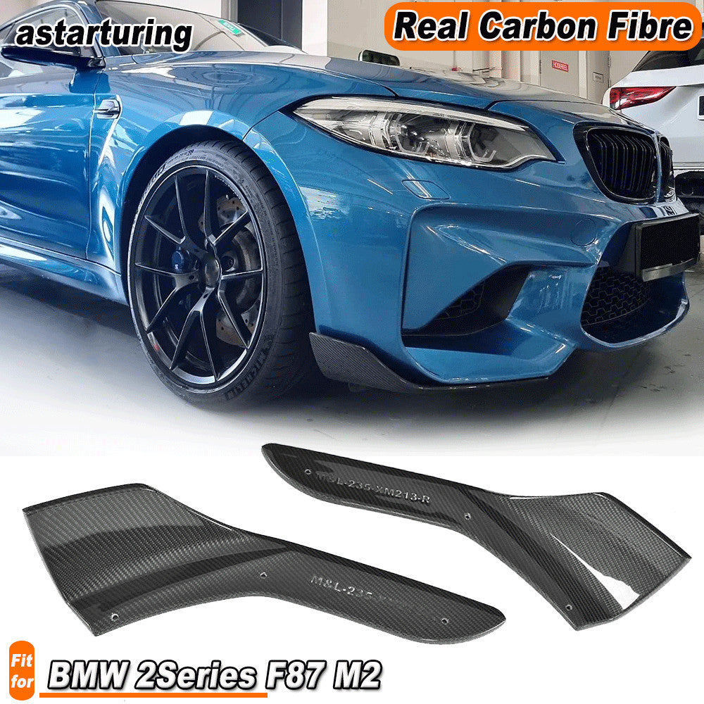 Carbon Front Bumper Side Splitter Spoiler Flap for BMW 2Series F87 M2 Coupe16-17