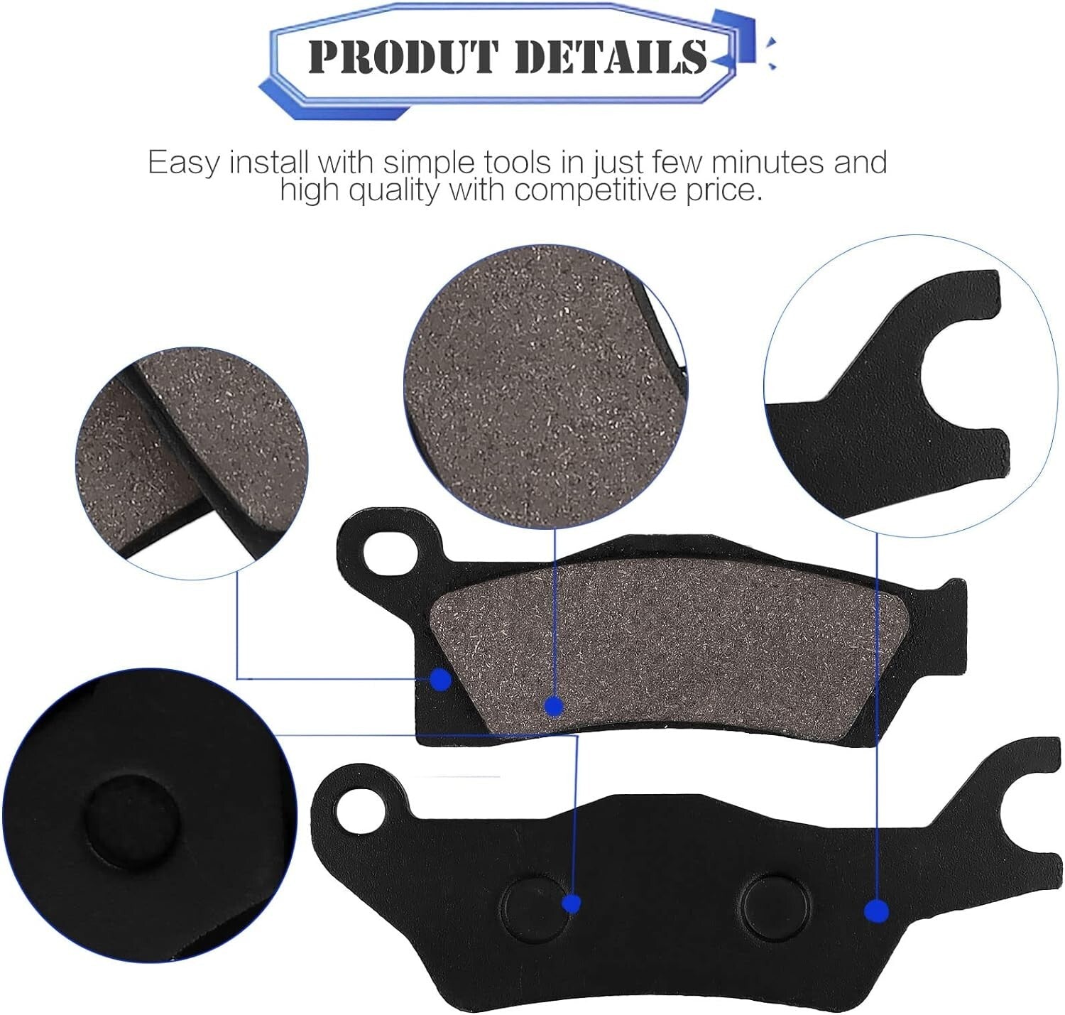 Brake Pad for Can-Am Outlander 1000 500 650 800 R 4x4 STD Max 450 800 EFI