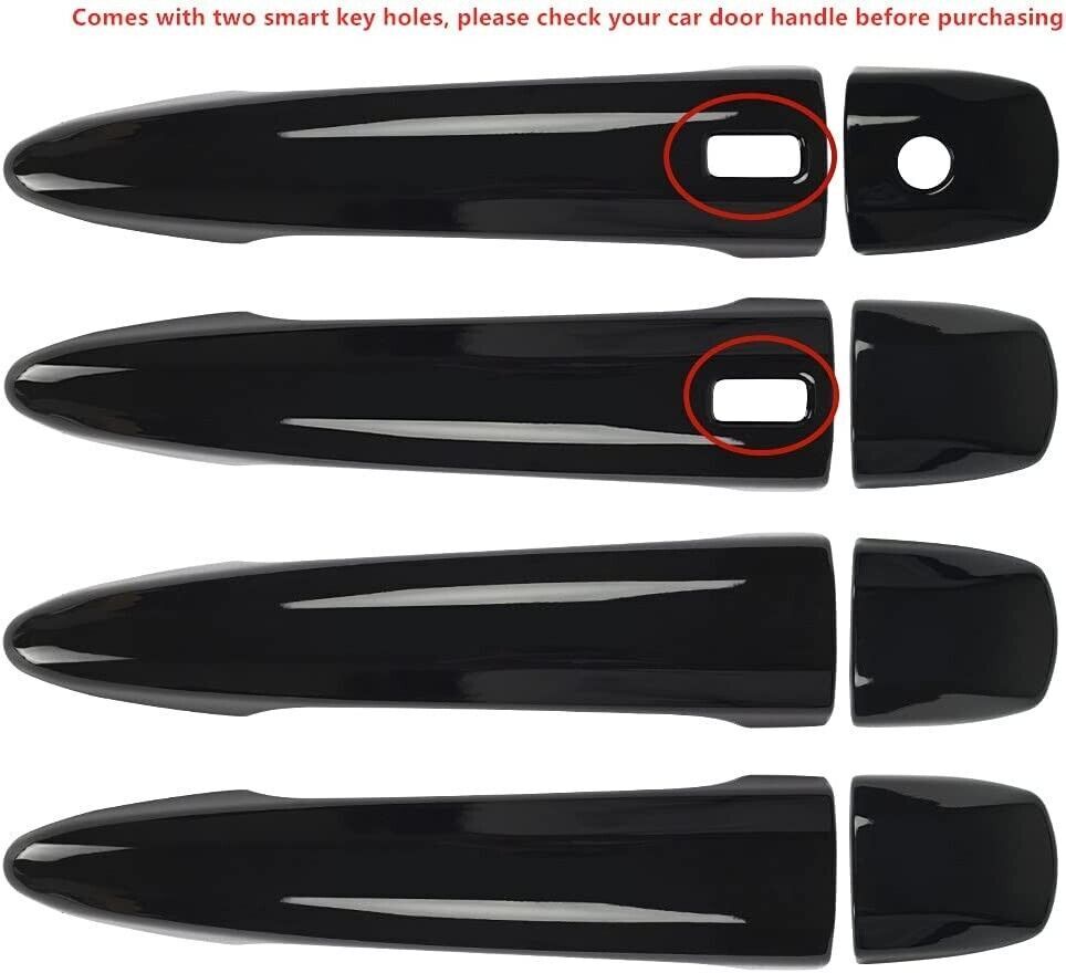 for Nissan Altima 2019-2024 Sentra Rogue New Gloss Black Door Handle Cover Trim