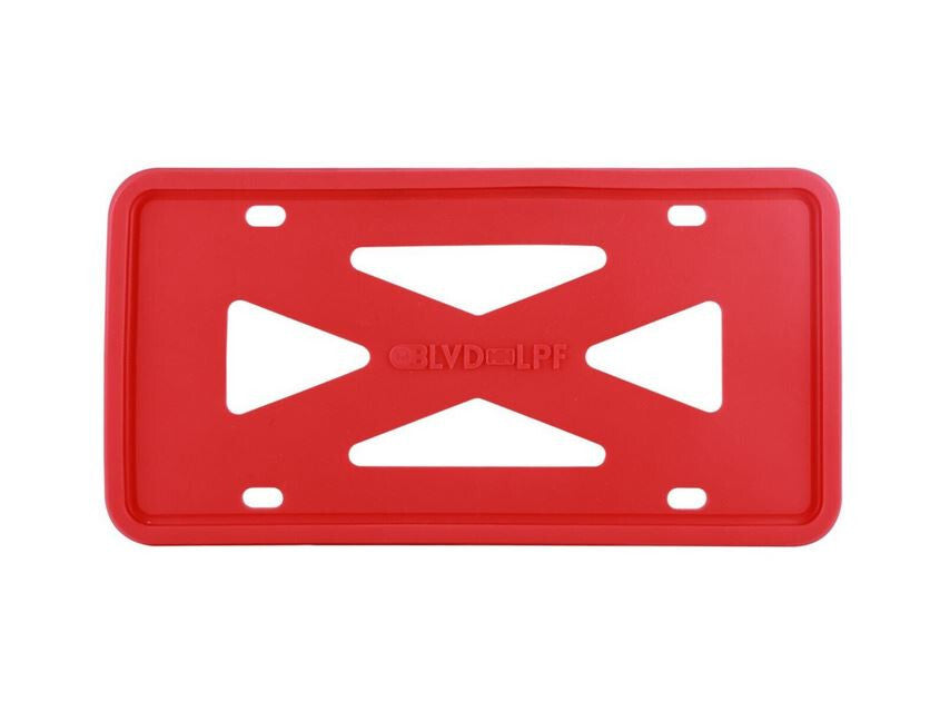 Car license plate frame cover cap trunk red silicone for Gimxi 1 piece