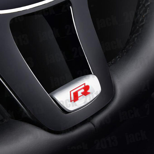 steel R Steering Wheel Sequin Cover Trim for Volkswagen for VW T-ROC 2018-2022